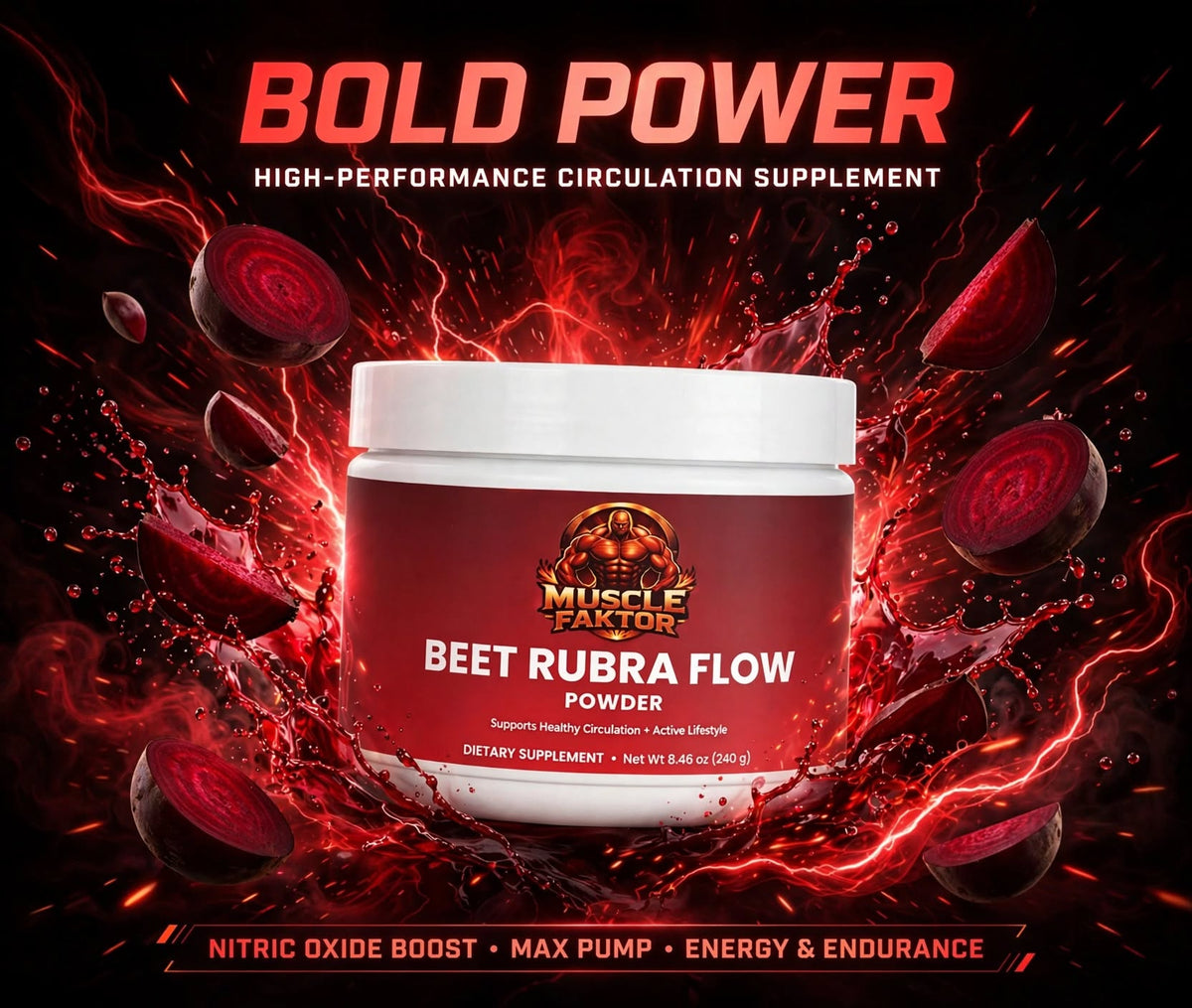 Muscle Faktor Beet Root Powder Blend — Nitric Oxide Support
