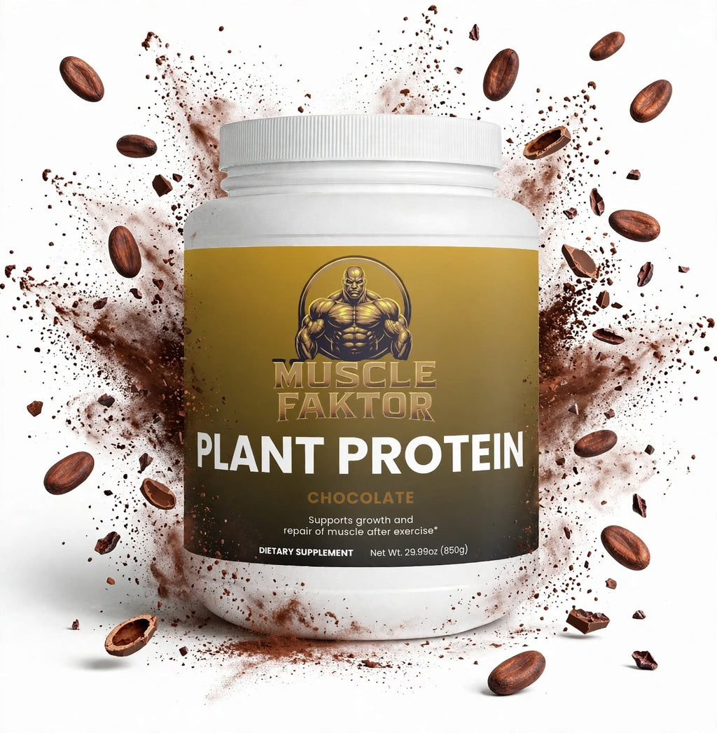 Muscle Faktor Chocolate Plant Protein Powder, 850 g