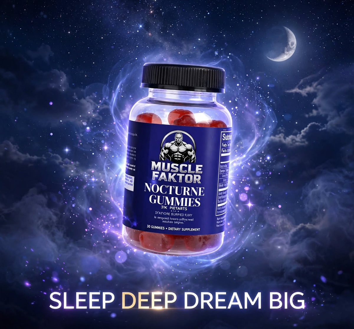 Muscle Faktor Nocturne Gummies with Melatonin, 60 Gummies