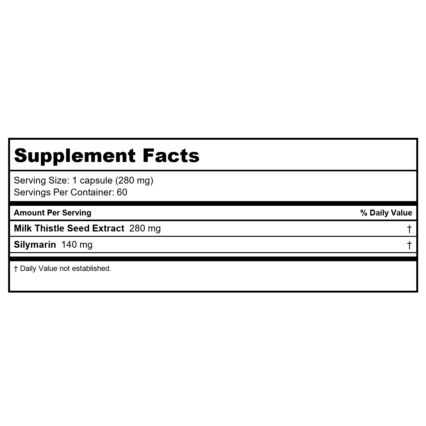 Herb Pharm Milk Thistle Seed Extract w/140 mg Silymarin for Liver Support - 60 Vegetarian Capsules