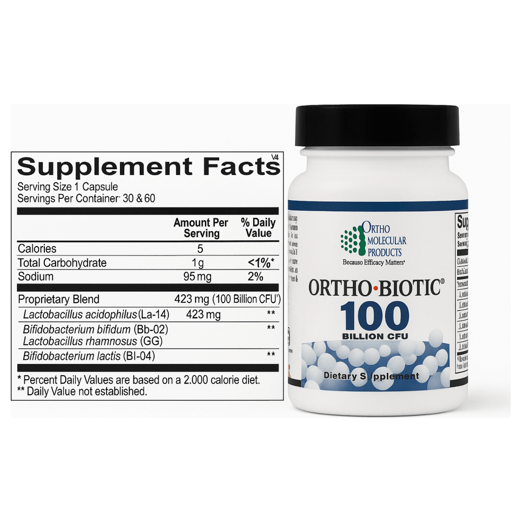 Ortho Molecular Products Ortho Biotic® 100 60 Caps 100 billion CFU