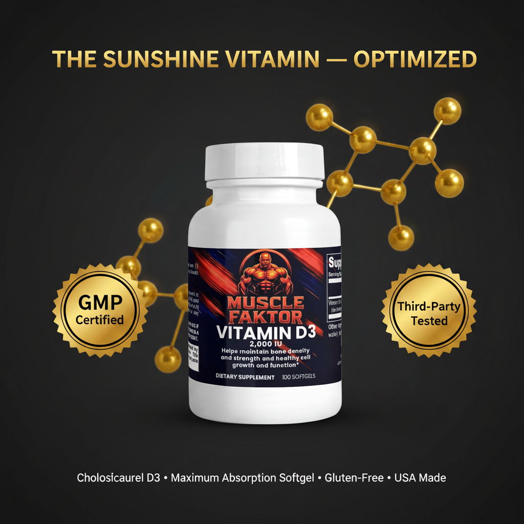 Muscle Faktor Vitamin D3 2000 IU Daily Softgel Supplement